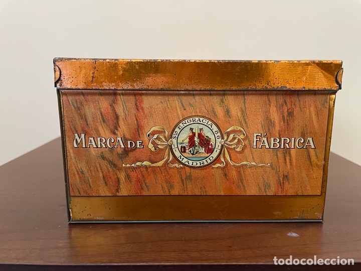 Cajas y cajitas met&aacute;licas: ANTIGUA LATA DE CHOCOLATES Y DULCES LA ESPA&Ntilde;A - Foto 5