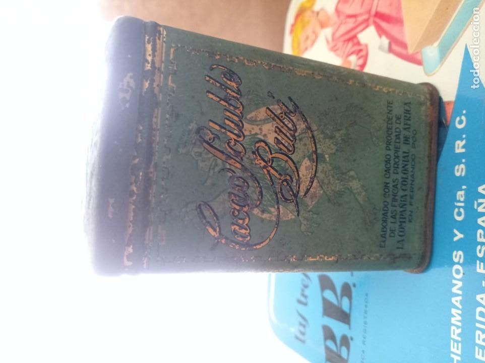 Cajas y cajitas met&aacute;licas: Lata Cacao Soluble Bub&iacute;. Fernando Poo. Guinea Ecuatorial. Muy rara.