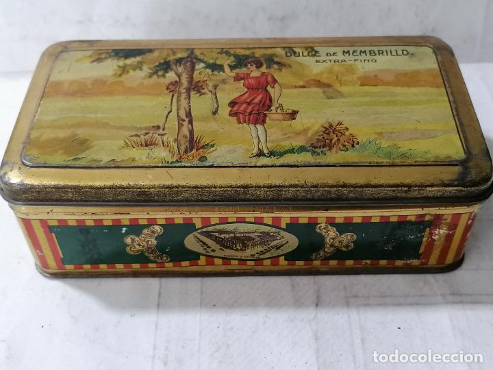 Cajas y cajitas met&aacute;licas: CAJA DE CHAPA, DULCE DE MEMBRILLO, LA FORTUNA, MEDIDAS 18,5 X 8,5 X 5,5 CM