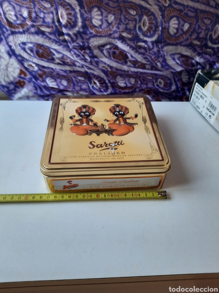 Cajas y cajitas met&aacute;licas: Caja metalica caramelos Sarotti pralinen.