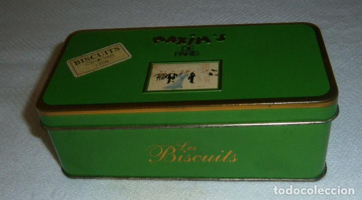 Cajas y cajitas met&aacute;licas: caja lata metalica Biscuits Maxims Paris - Foto 1