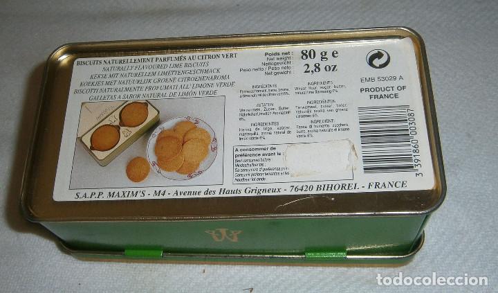 Cajas y cajitas met&aacute;licas: caja lata metalica Biscuits Maxims Paris - Foto 3