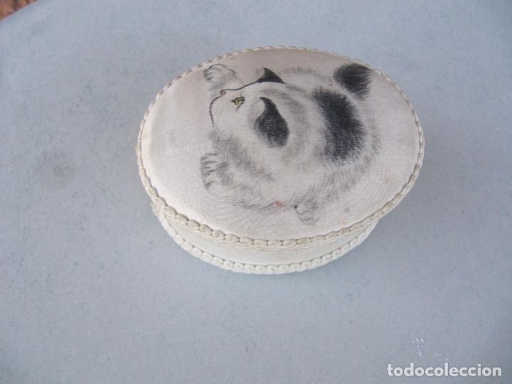 Cajas y cajitas met&aacute;licas: PRECIOSA CAJITA OVALADA DE HILO Home Sweet USA IMAGEN DE UN GATO