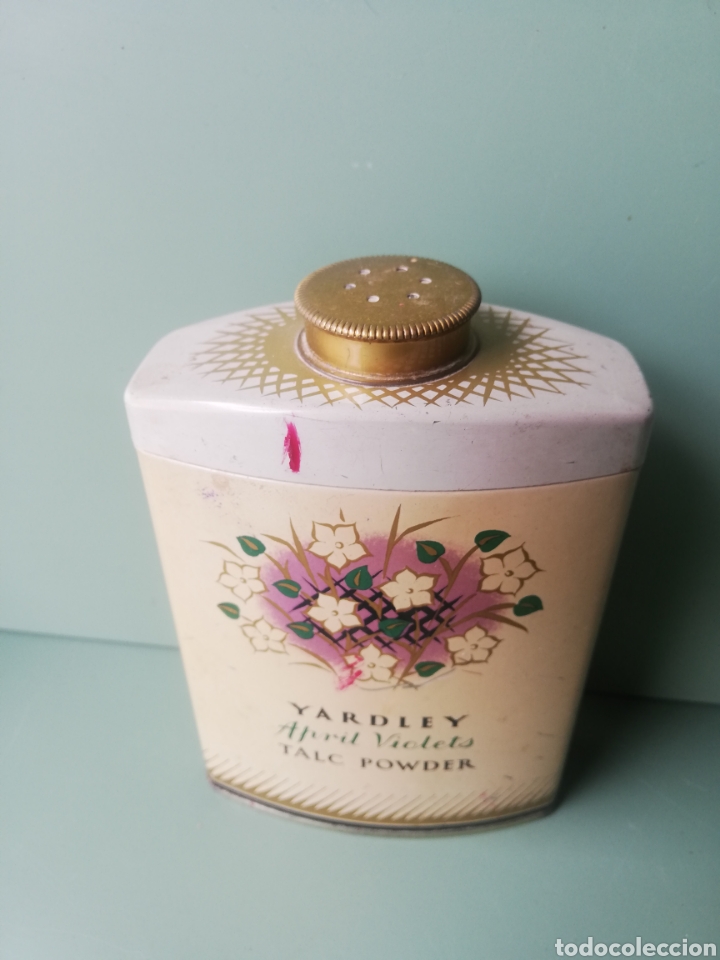 Cajas y cajitas met&aacute;licas: YARDLEY - APRIL VIOLETS - TALC POWDER