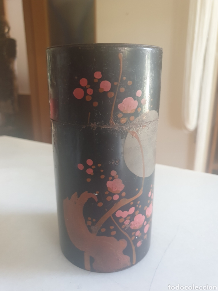 Cajas y cajitas met&aacute;licas: Bote vintage art nouveau japon&eacute;s a&ntilde;os 50