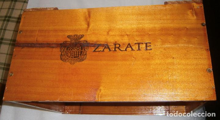 Cajas y cajitas met&aacute;licas: caja de madera vinos zarate - Foto 1