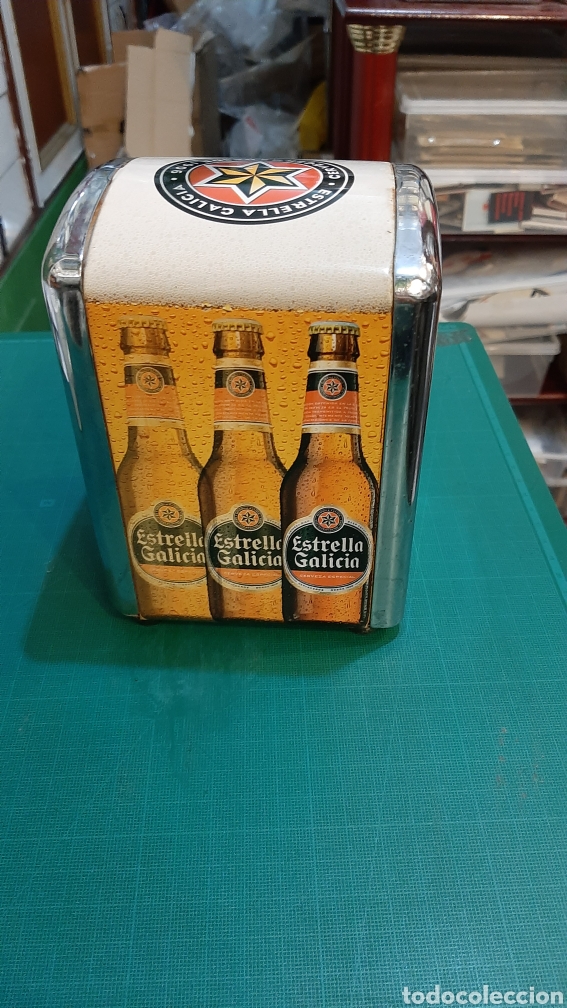 Cajas y cajitas met&aacute;licas: SERVILLETERO VINTAGE ESTRELLA GALICIA