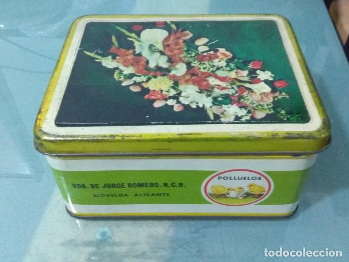Cajas y cajitas met&aacute;licas: CAJA HOJALATA POLLUELOS DE VDA. DE JORGE ROMERO.