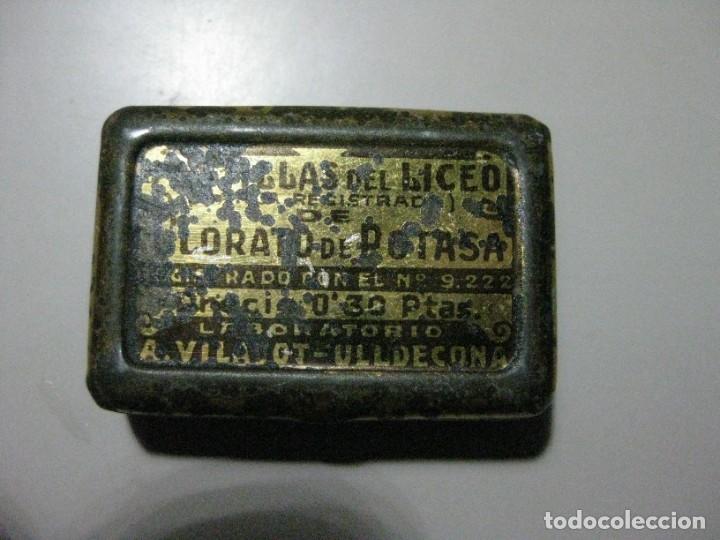 Cajas y cajitas met&aacute;licas: PASTILLAS DEL LICEO - CLORATODE POTASA -A.VILADOT ULLDECONA