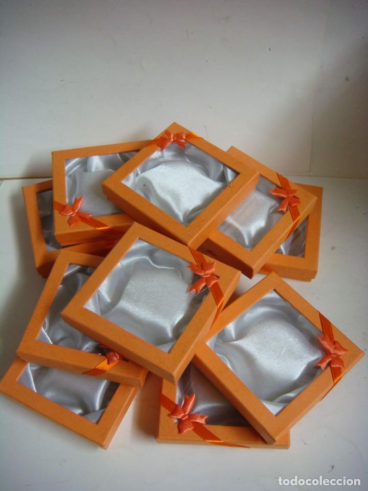 Blechdosen und Kisten: CAJITAS VACIAS PARA REGALOS ACOLCHADA Y FORRADA DE CARTON LOTE DE 10 CAJAS COLOR NARANJA (&)