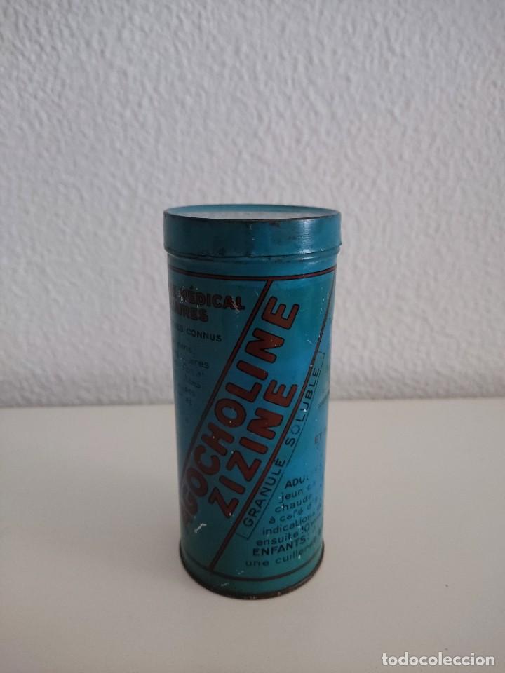 Cajas y cajitas met&aacute;licas: AGOCHOLINE ZIZINE - ANTIGUO BOTE MET&Aacute;LICO LATA DE FARMACIA MEDICAMENTO A&Ntilde;OS 30