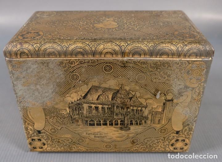 Blechdosen und Kisten: Caja vintage de hojalata Eduscho Eduard Schopf Bremen