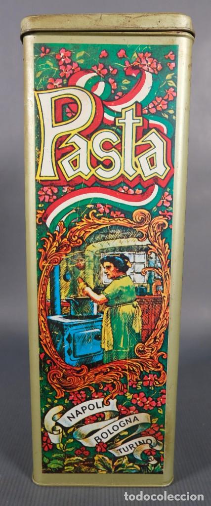 Blechdosen und Kisten: Caja vintage de hojalata Pasta Napoli Bologna Turink Casa Via Variccio
