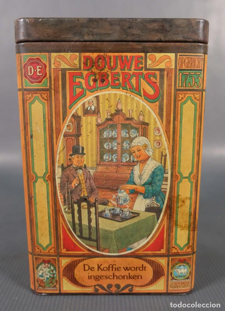 Blechdosen und Kisten: Caja de hojalata Douwe Egberts De Koffie wordt ingeschonken