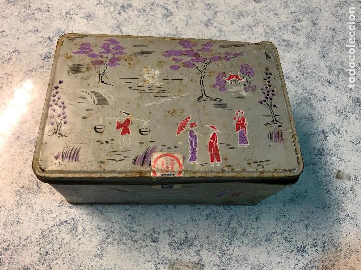 Cajas y cajitas met&aacute;licas: ANTIGUA LATA PA&Ntilde;UELOS COLACAO COLA CAO A&Ntilde;OS 60 - 70