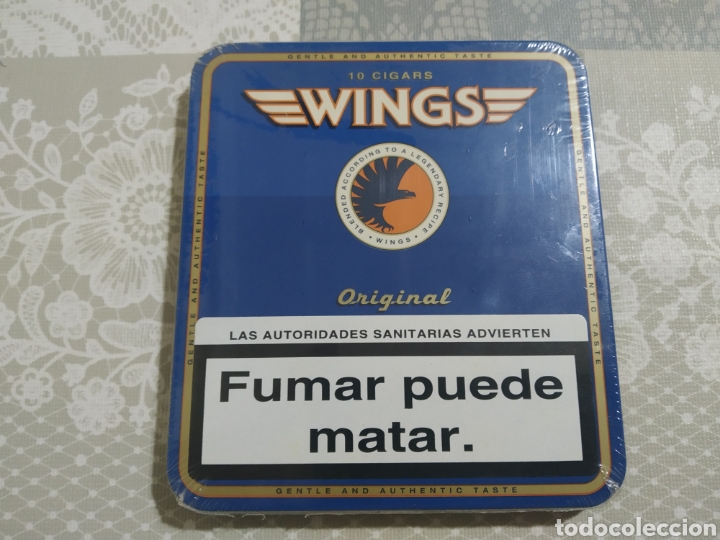 Cajas y cajitas met&aacute;licas: Lata pitillera Wings - Foto 1
