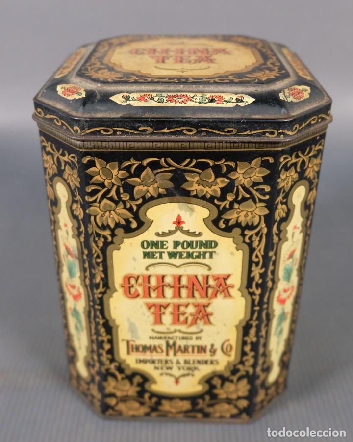Blechdosen und Kisten: Caja vintage en hojalata China Tea Thomas Martin & Co