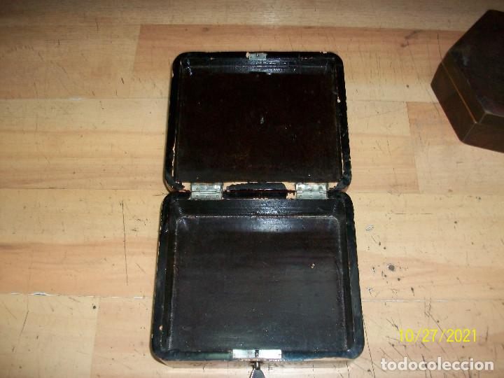 Cajas y cajitas met&aacute;licas: LOTE DE 2 CAJAS ANTIGUAS DE MADERA - Foto 5