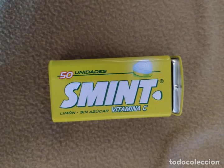 Cajas y cajitas met&aacute;licas: Caja met&aacute;lica de Chicles SMINT Limon. Amarilla.