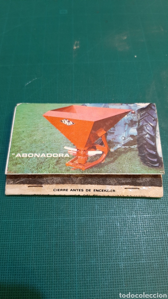 Blechdosen und Kisten: ZAGA MAQUINARIA AGR&Iacute;COLA ABINADIRA MIDELO 375 M PUBLICIDAD CAJA CERILLAS F&Oacute;SFOROS DURANGO VIZCAYA