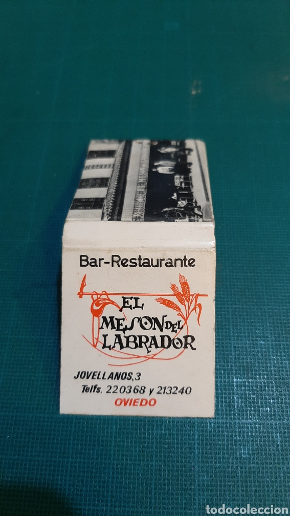 Blechdosen und Kisten: MES&Oacute;N EL LABRADOR OVIEDO BAR RESTAURANTE CAJA CERILLAS F&Oacute;SFOROS PUBLICIDAD VINTAGE