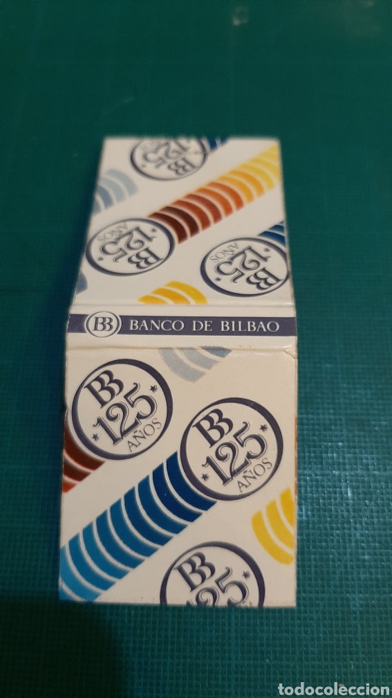 Blechdosen und Kisten: 125 ANIVERSARIO BANCO BILBAO CAJA CERILLAS F&Oacute;SFOROS PUBLICIDAD VINTAGE