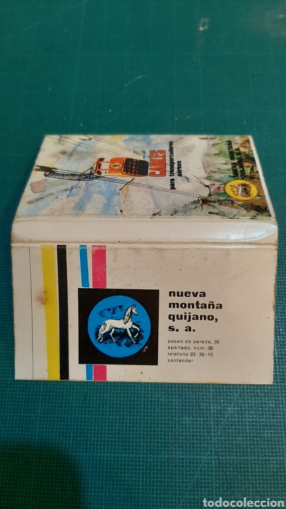 Bo&icirc;tes et petites bo&icirc;tes m&eacute;talliques: NUEVA MONTA&Ntilde;A QUIJANO SANTANDER CABLES TRANSPORTES A&Eacute;REOS CAJA CERILLAS VINTAGE PUBLICIDAD