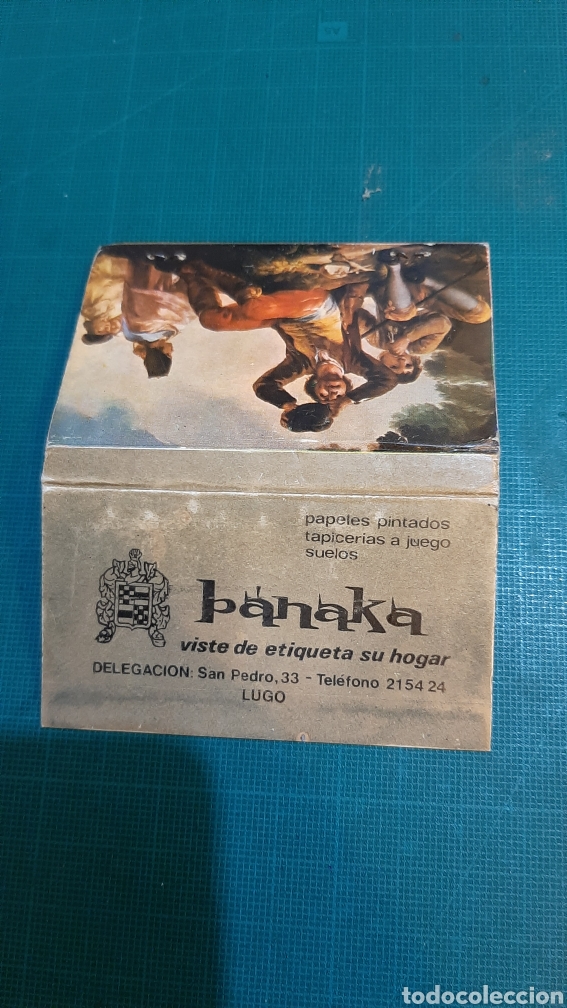 Blechdosen und Kisten: LUGO BANAKA PAPELES PINTADOS CAJA CERILLAS VINTAGE PUBLICIDAD