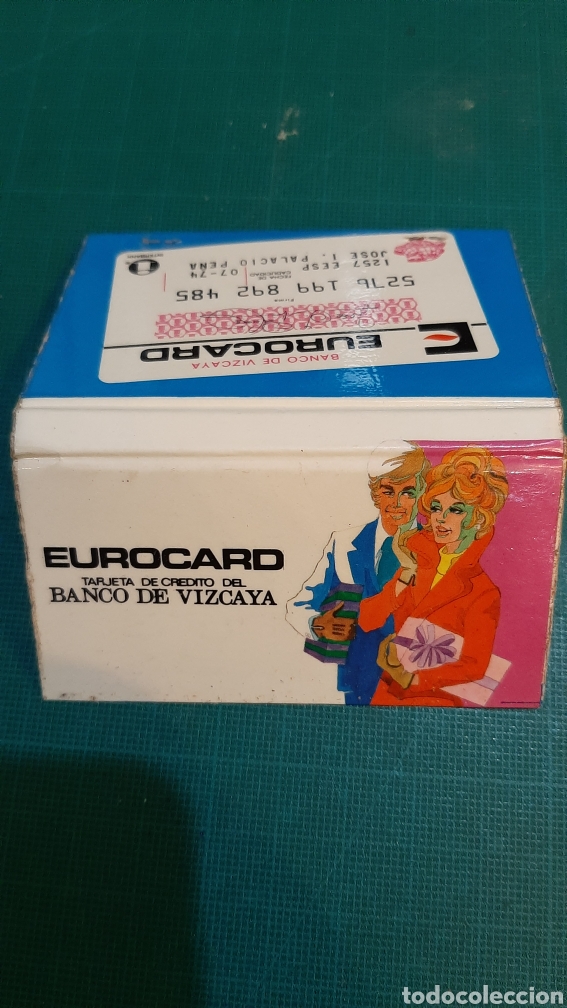 Bo&icirc;tes et petites bo&icirc;tes m&eacute;talliques: EUROCARD BANCO VIZCAYA CAJA CERILLAS F&Oacute;SFOROS PUBLICIDAD VINTAGE