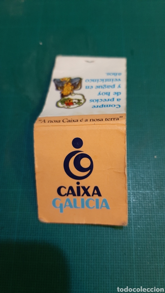Blechdosen und Kisten: CAIXA GALICIA A NOSA CAIXA E A NOSA TERRA !!!CAJA DE CERILLAS F&Oacute;SFOROS PUBLICIDAD VINTAGE