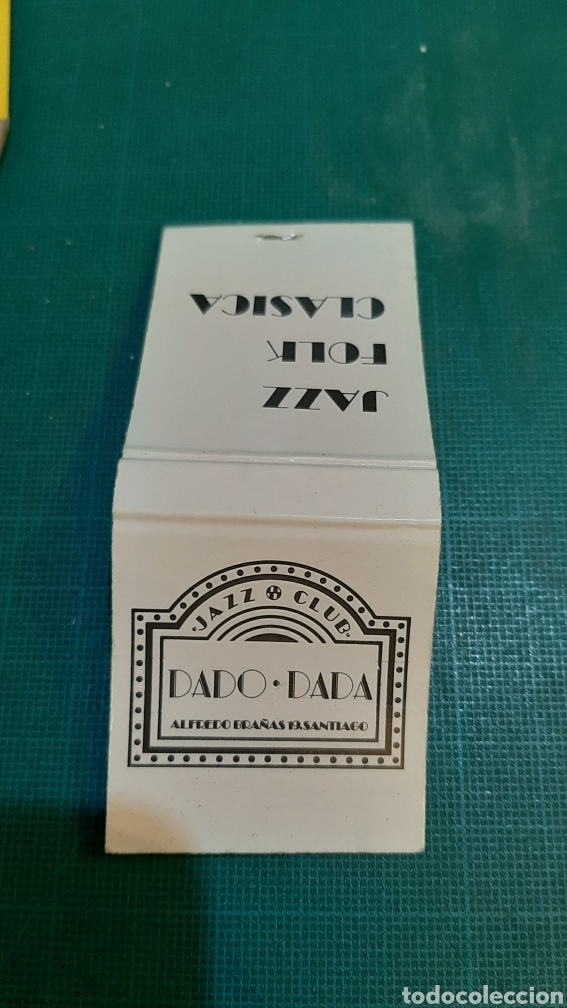 Blechdosen und Kisten: SANTIAGO DE COMPOSTELA JAZZ CLUB DADO.DADA CAJA CERILLAS F&Oacute;SFOROS PUBLICIDAD VINTAGE