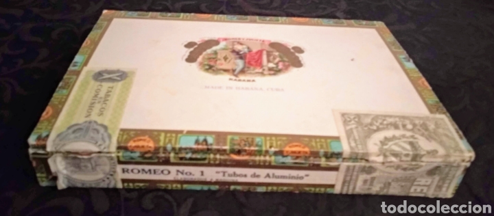 Cajas y cajitas met&aacute;licas: Antigua caja de puros Romeo y Julieta de los a&ntilde;os 70