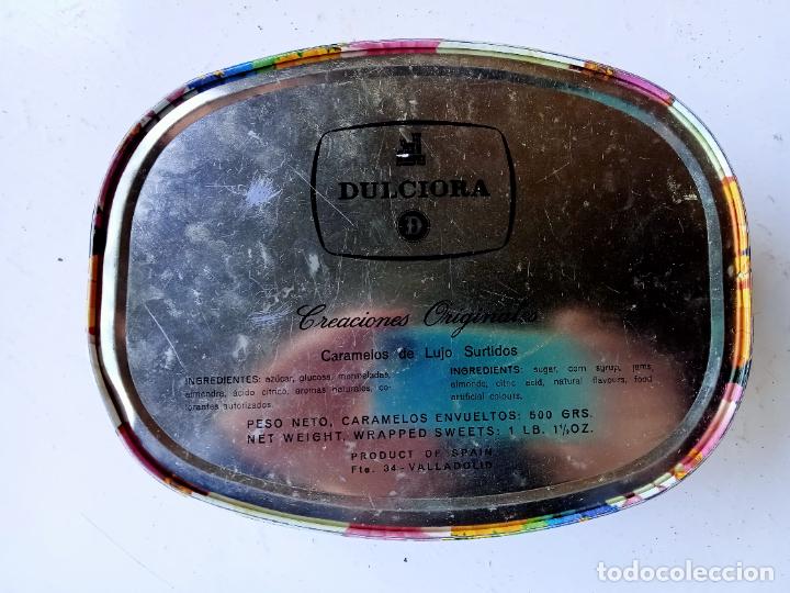 Cajas y cajitas metálicas: Caja metálica de caramelos Dulciora, grabado con flores - Foto 5 - 299731843