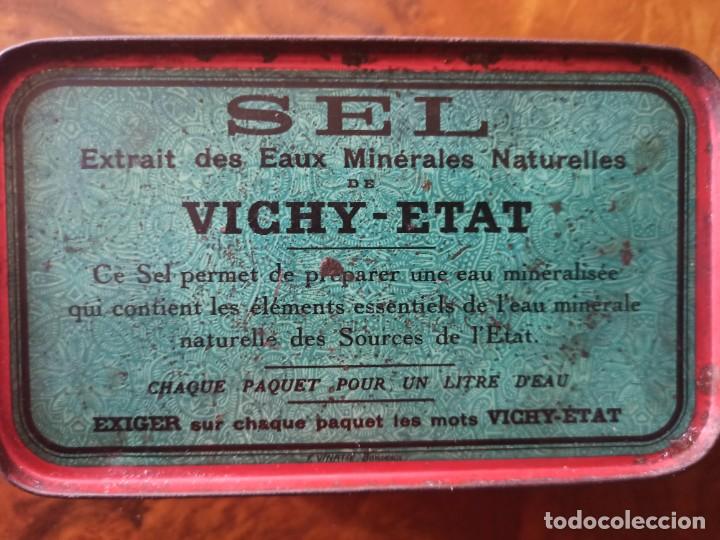 Cajas y cajitas met&aacute;licas: Lata Vichy etat - Foto 2