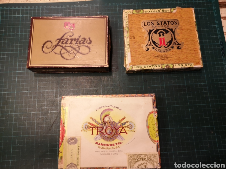Cajas y cajitas met&aacute;licas: Lote de 3 Cajas Puros - Foto 1