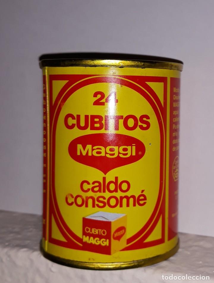Blechdosen und Kisten: LATA MET&Aacute;LICA BOTE 24 CUBITOS MAGGI. 1991