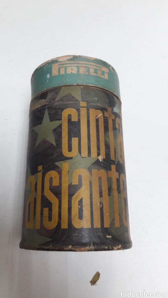 Cajas y cajitas met&aacute;licas: Antiguo bote de Cinta aislante PIRELLI - Foto 1
