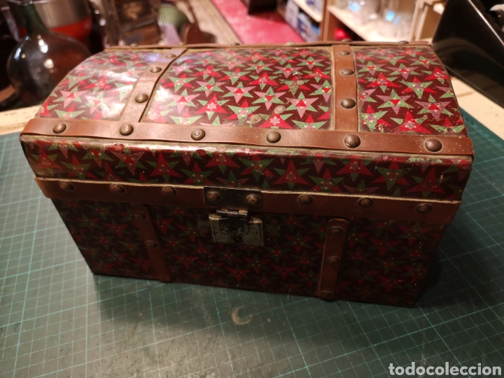 Cajas y cajitas met&aacute;licas: Caja ba&uacute;l madera y chapa - Foto 2