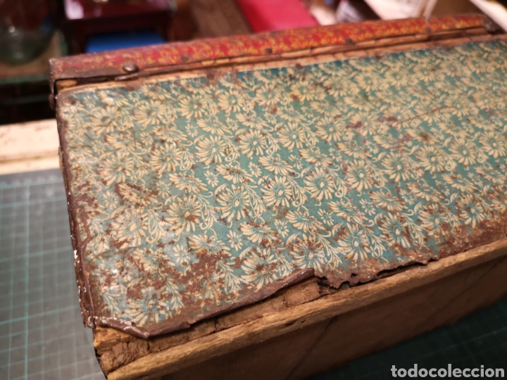 Cajas y cajitas met&aacute;licas: Mini Ba&uacute;l madera y chapa - Foto 6