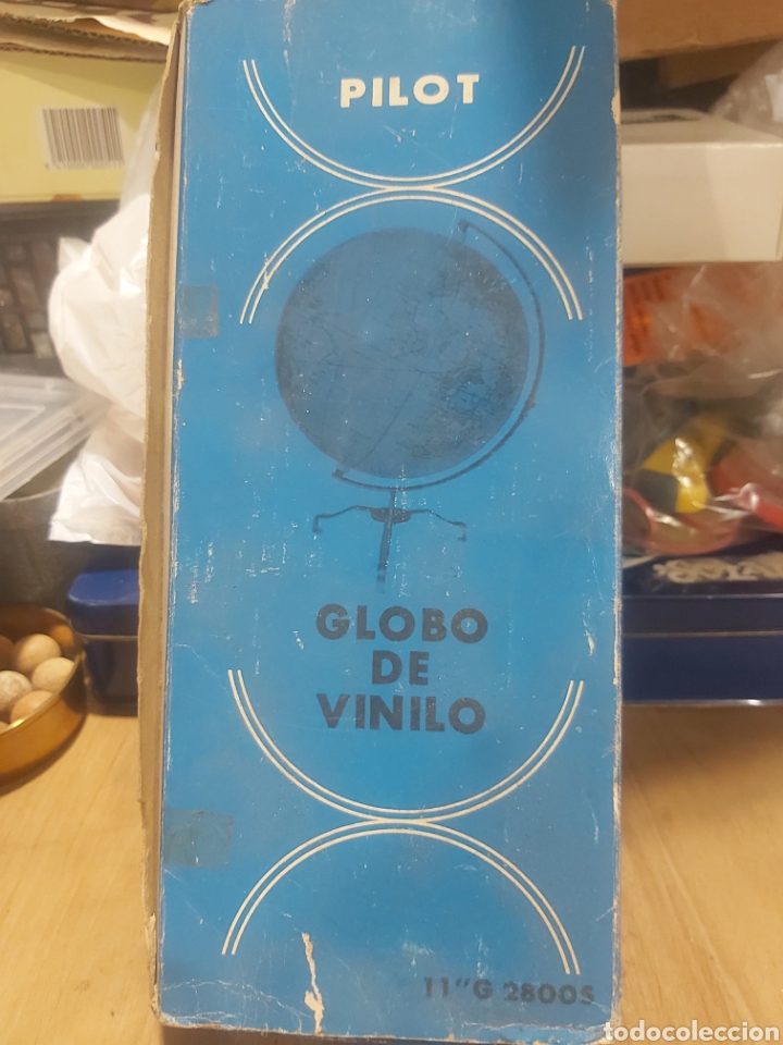 Cajas y cajitas met&aacute;licas: CAJA VAC&Iacute;A GLOBO DE VINILO PILOT VINTAGE