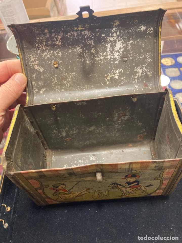 Cajas y cajitas metálicas: Preciosa cajita de lata antigua, principios del siglo XX - Foto 3 - 307459843
