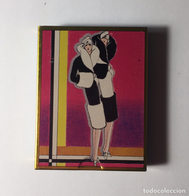 Cajas y cajitas met&aacute;licas: Cajita de caramelos lata litografiada Art Deco a&ntilde;os 80