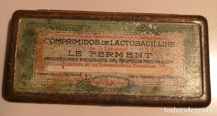 Caixas e caixinhas met&aacute;licas: CAJA METALICA - COMPRIMIDOS DE LACTOBACILLINE LE FERMENT
