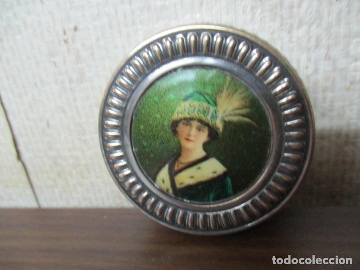 Cajas y cajitas met&aacute;licas: cajita metal modernista art deco