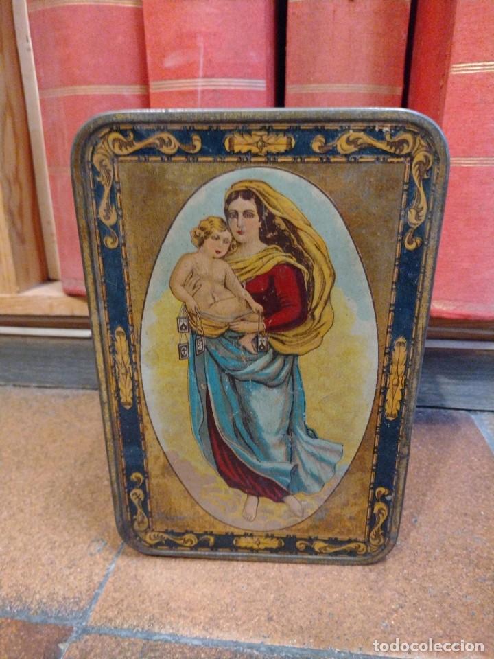 Cajas y cajitas met&aacute;licas: CAJA LATA DULCE DE DULCE DE MEMBRILLO. FRANCISCO REVUELTA VILLA, SEVILLA.