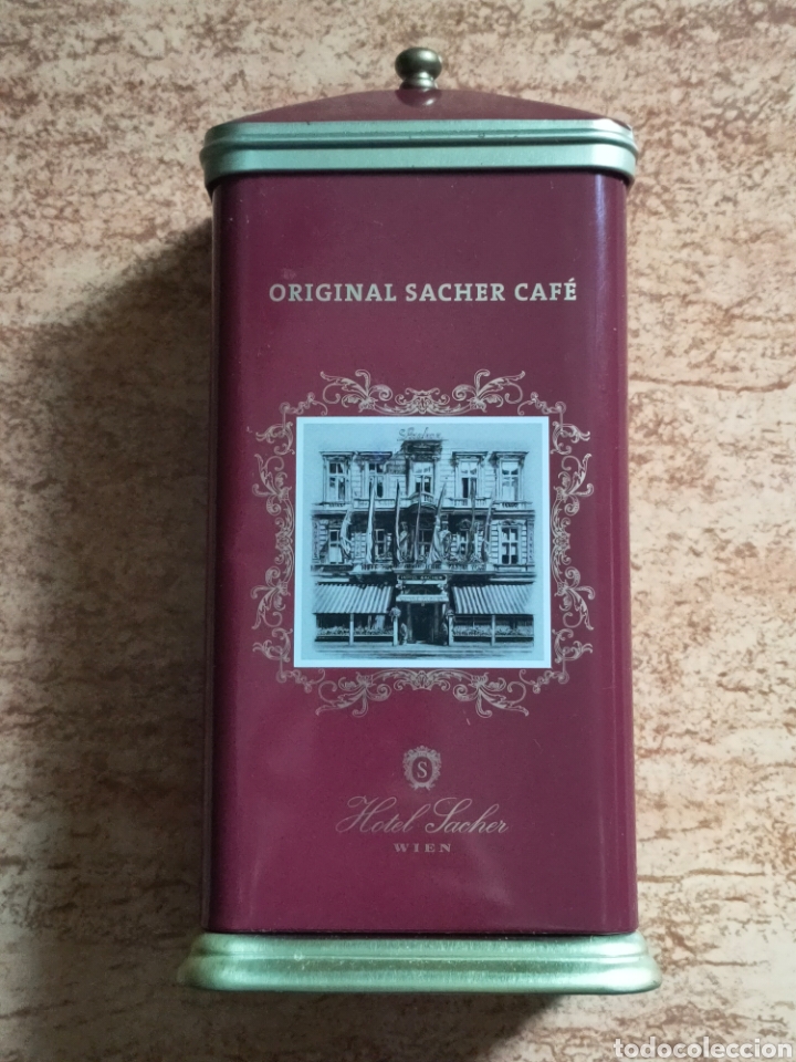 Cajas y cajitas met&aacute;licas: Lata caja Original Sacher Caf&eacute; - Hotel Sacher Viena - BUEN ESTADO RARA DIFICIL