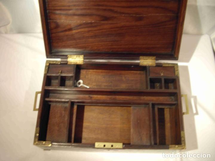 Cajas y cajitas met&aacute;licas: CAJA ESCRITORIO MADERA LATON - Foto 8