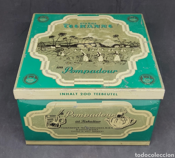Boxes and metal boxes: Antigua caja metal - te pompadour -alemania - car114