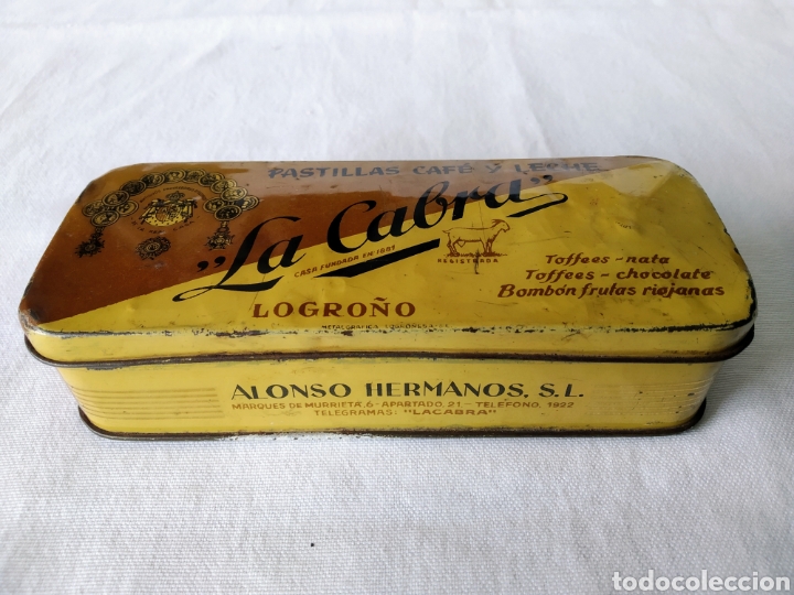Cajas y cajitas met&aacute;licas: ANTIGUA LATA CARAMELOS LA CABRA