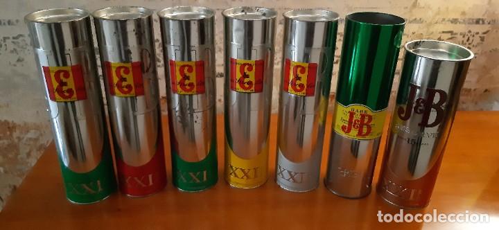 Cajas y cajitas met&aacute;licas: 7 LATAS DE WISKY JB - Foto 1